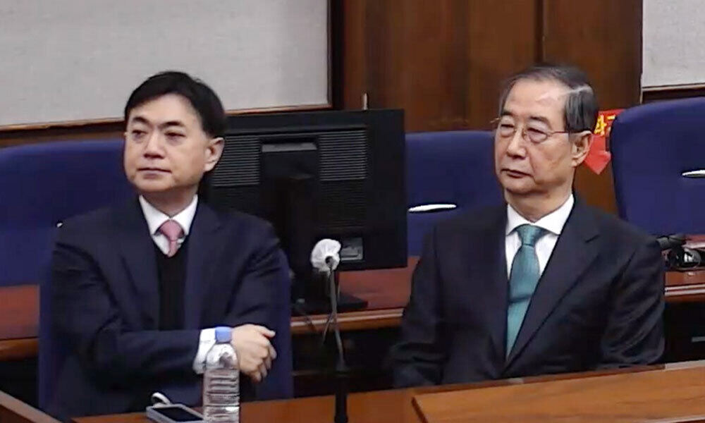 韓 “재판장님 결정 겸허히 따르겠다” [한덕수 1심 징역 23년]