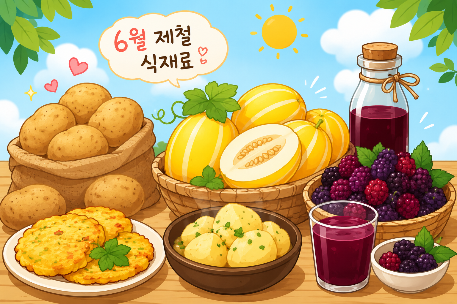 감자·참외·복분자, 지금 가장 맛있을 때…6월 제철 식재료