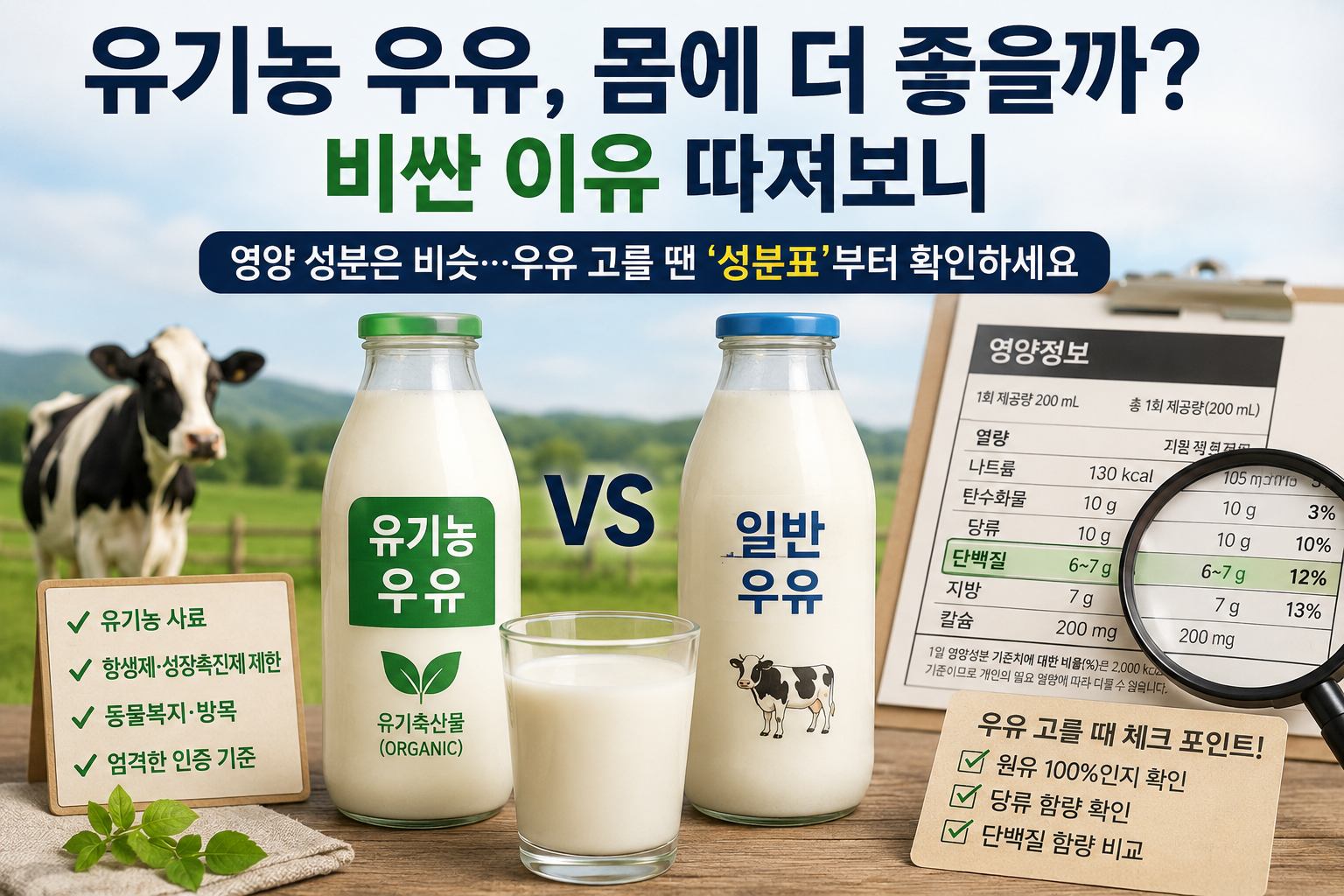비싼 유기농 우유, 몸에 더 좋을까?…건강한 우유 고르는 방법 [FOOD+]