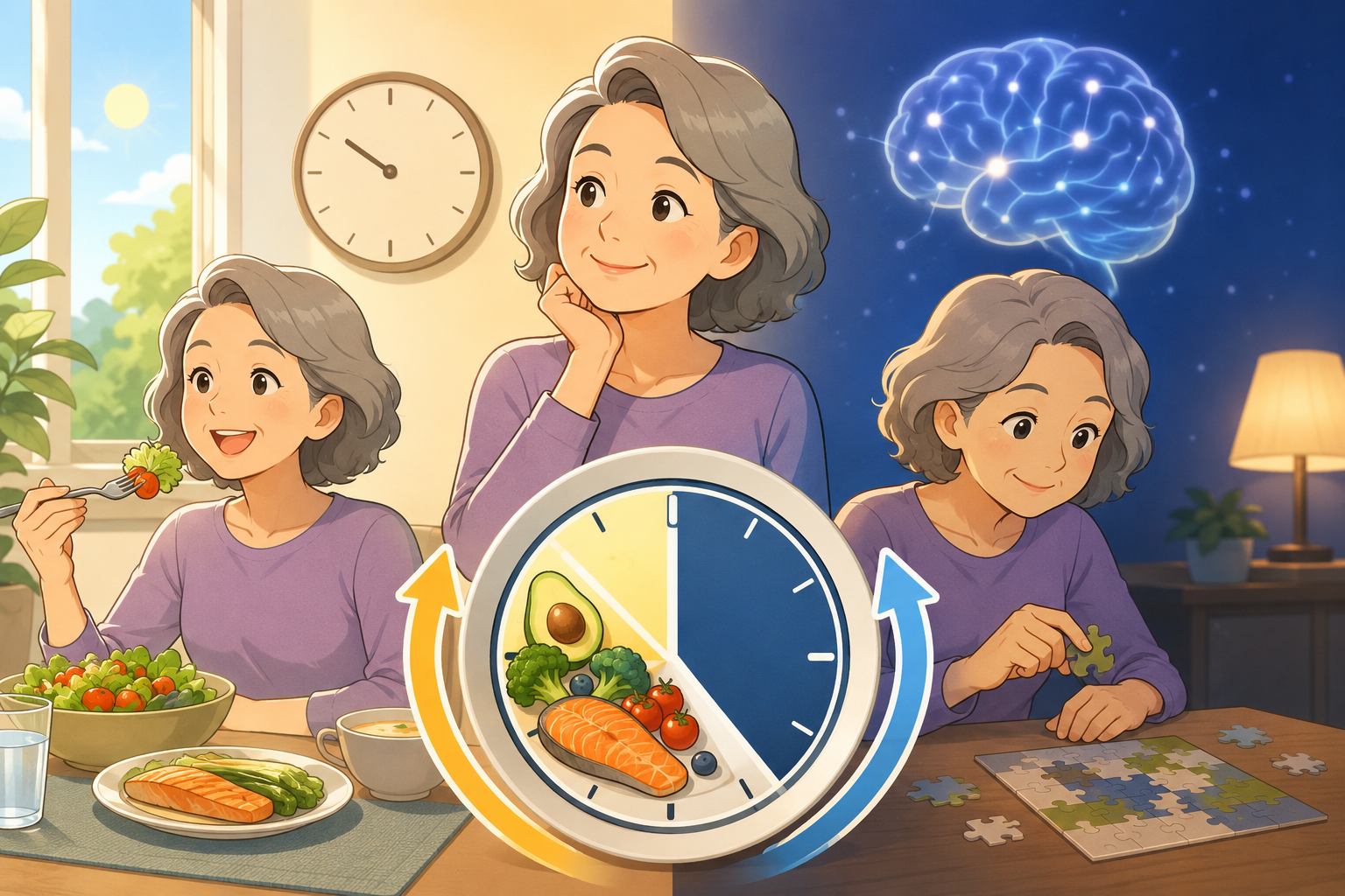살도 빠지고 ‘뇌’도 맑아졌다…'9시간 식사법', 여성 노년기 인지기능 개선 [연구]